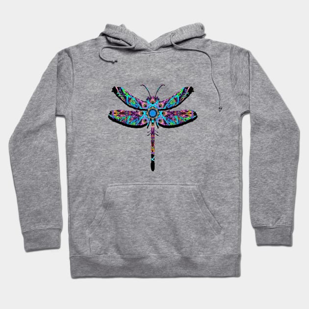 Fractal Dragonfly Hoodie by deleas